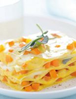 Lasagna with Carrots, Smoked Cheese and Crispy Sage