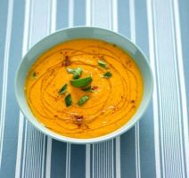 Cream of Carrot and Almond Soup with Sage