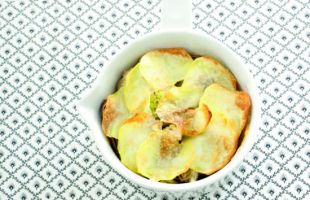Timbale of Artichoke and Romanesco Cabbage with Potato Crust