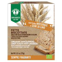 Fette biscottate integrali con semi di lino