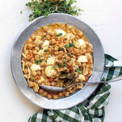 Pasta e ceci al taleggio