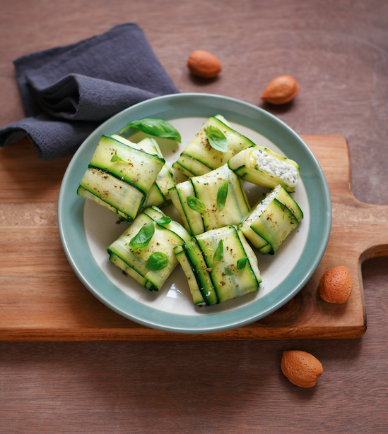 zucchini-dumplings-almonds-ricotta-herbs