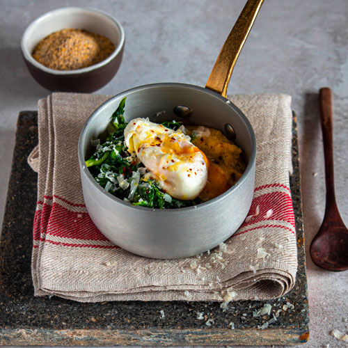 full-grain-polenta-spinach-poached-egg