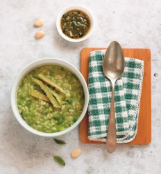 risotto-asparagi-piselli-mandorle-basilico-vegan-probios