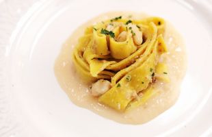 Tagliatelle with Cannellini and Boletus Mushrooms