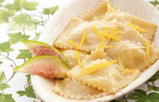 Ravioli with Ricotta and Figs with Lemon Scent