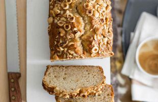 Spelt Banana Bread with Honey and Hazelnuts