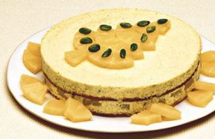 Bavarian Cream with Pistachios, Almonds and Pineapple