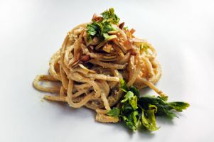 Spaghetti with Artichokes Carbonara