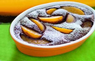 Chocolate Clafoutis with Apricots
