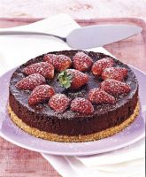 Chocolate Cake with Strawberries