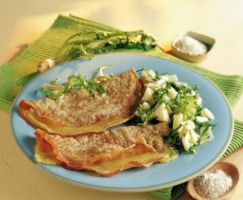 Crepes Filled with Cheese and Dandelion