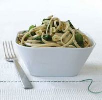 Rice Linguine with Spicy Spinach