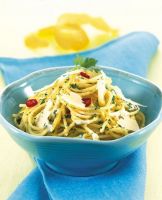 Scented Spaghetti with Goat Cheese and Lemon