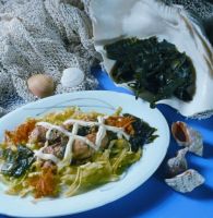 Monkfish Masked with Wakame