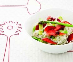 Basmati Rice with Asparagus and Strawberries