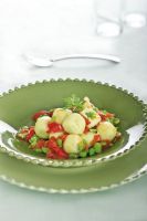 Gnocchi with Fava Beans, Tomatoes and Marjoram