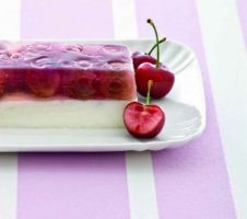 Bavarese of Yogurt with Cherry Jelly