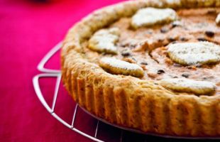 Sweet Potato Chocolate Chips Custard Pie