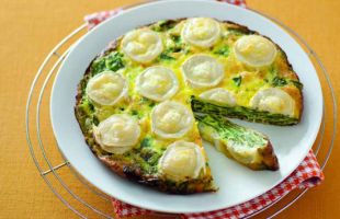 Frittata al Forno con Taccole e Formaggio di Capra