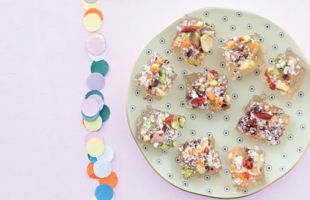 Colorful Vanilla Green Tea Jellies