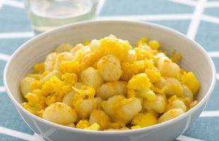 Potato and Rice Gnocchi with Cauliflower and Turmeric