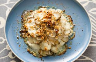 Millefeuille Pastry with Jerusalem Artichoke and Crescenza Cheese