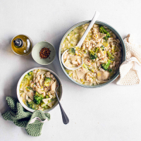 Minestra di fagioli, broccoletti e maltagliati integrali