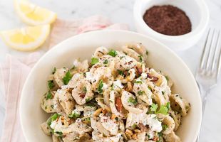 Wholemeal Orecchiette in Spicy Sauce with Ricotta and Almonds