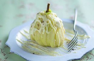 Marinated Pears with Almonds and White Chocolate