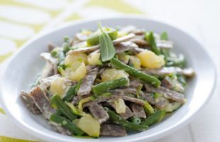 Summer Pizzoccheri with Green Beans and Sage