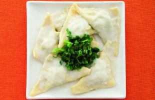 Ravioli with Double Cabbage in white Celeriac Cream