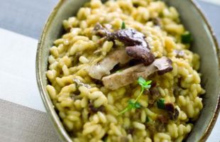 Risotto ai Funghi Porcini freschi con Lenticchie ed Erbe