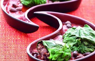 Lattuce Caskets Stuffed with Red Rice and Black Beans