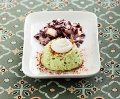 Broccoli Tarts with Flax Seeds and Radicchio Salad