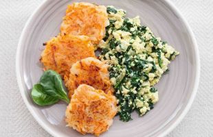 Scrambled Tofu with Carrot and Jerusalem Artichoke Pies